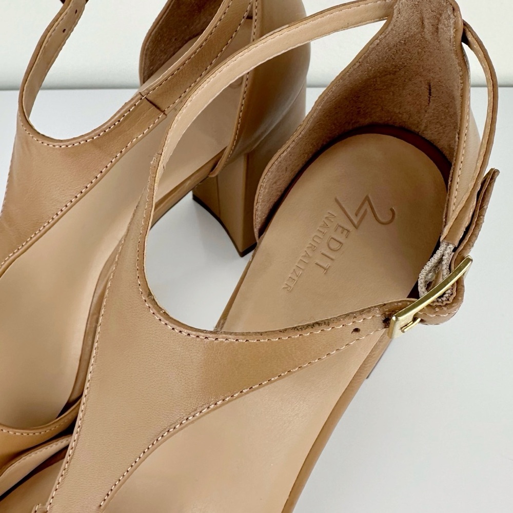 Naturalizer 27 Edit Women's Jae Block Heel Dress Sandals Tan Size 11 - Picture 10 of 12